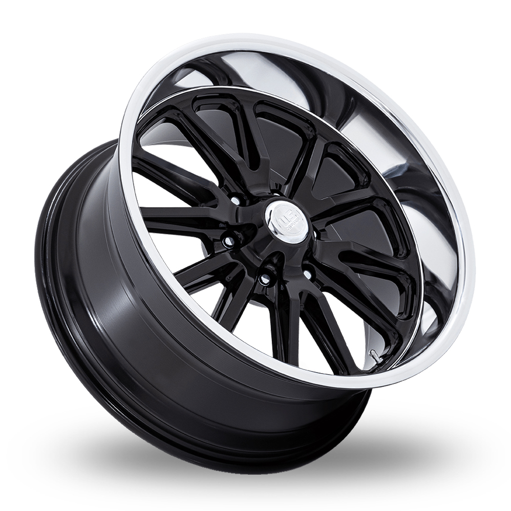 20" US Mags UC145 Rambler 6 (USA Warehouse) Gloss Black With Diamond Cut Lip Alloy Wheels