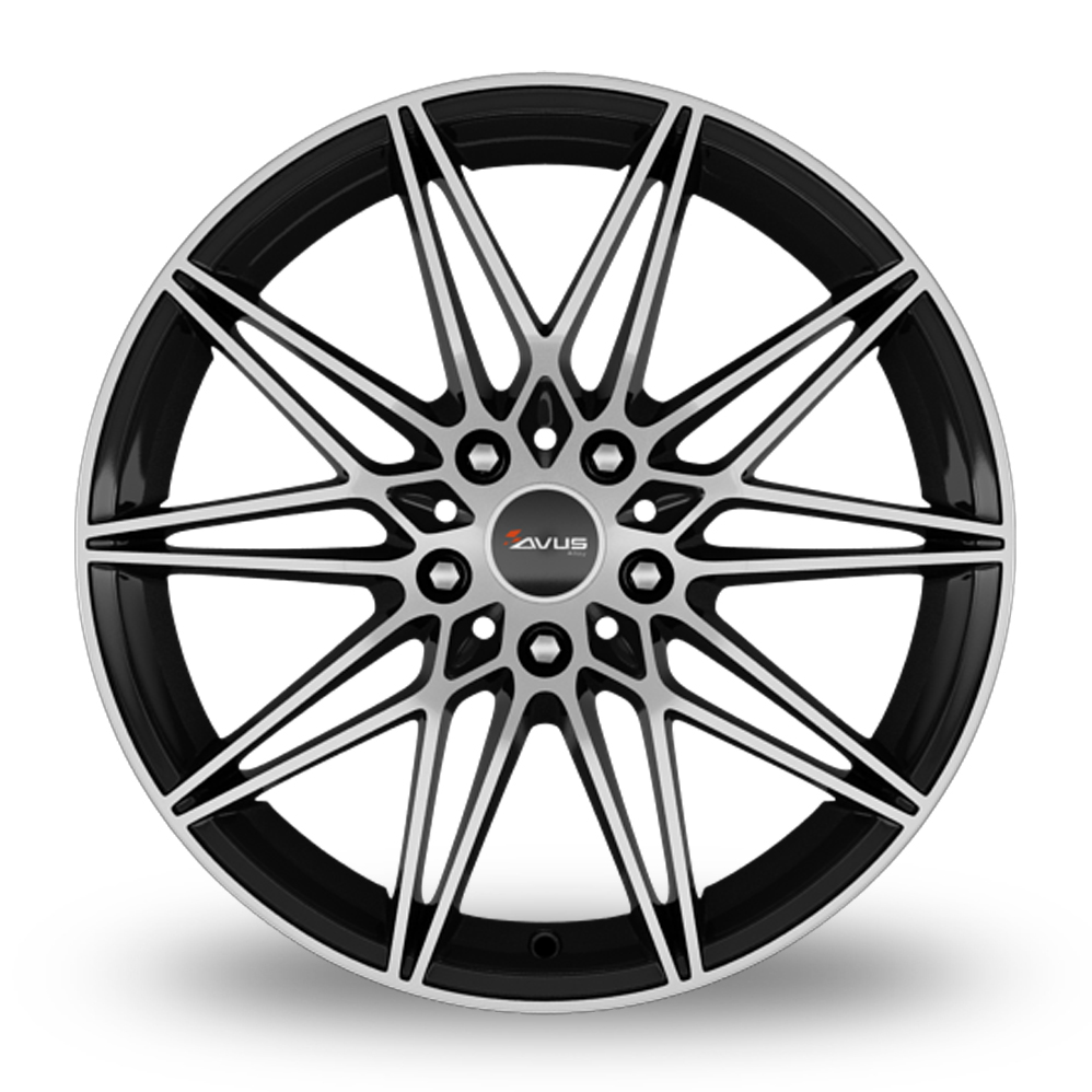 19" Avus Racing AC-MB5 Black Polished Alloy Wheels