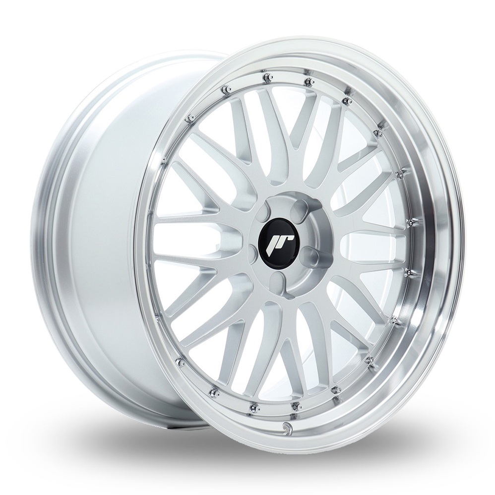 Japan Racing JR23 (10x20) Hyper Silver Machined Lip Alloy Wheels