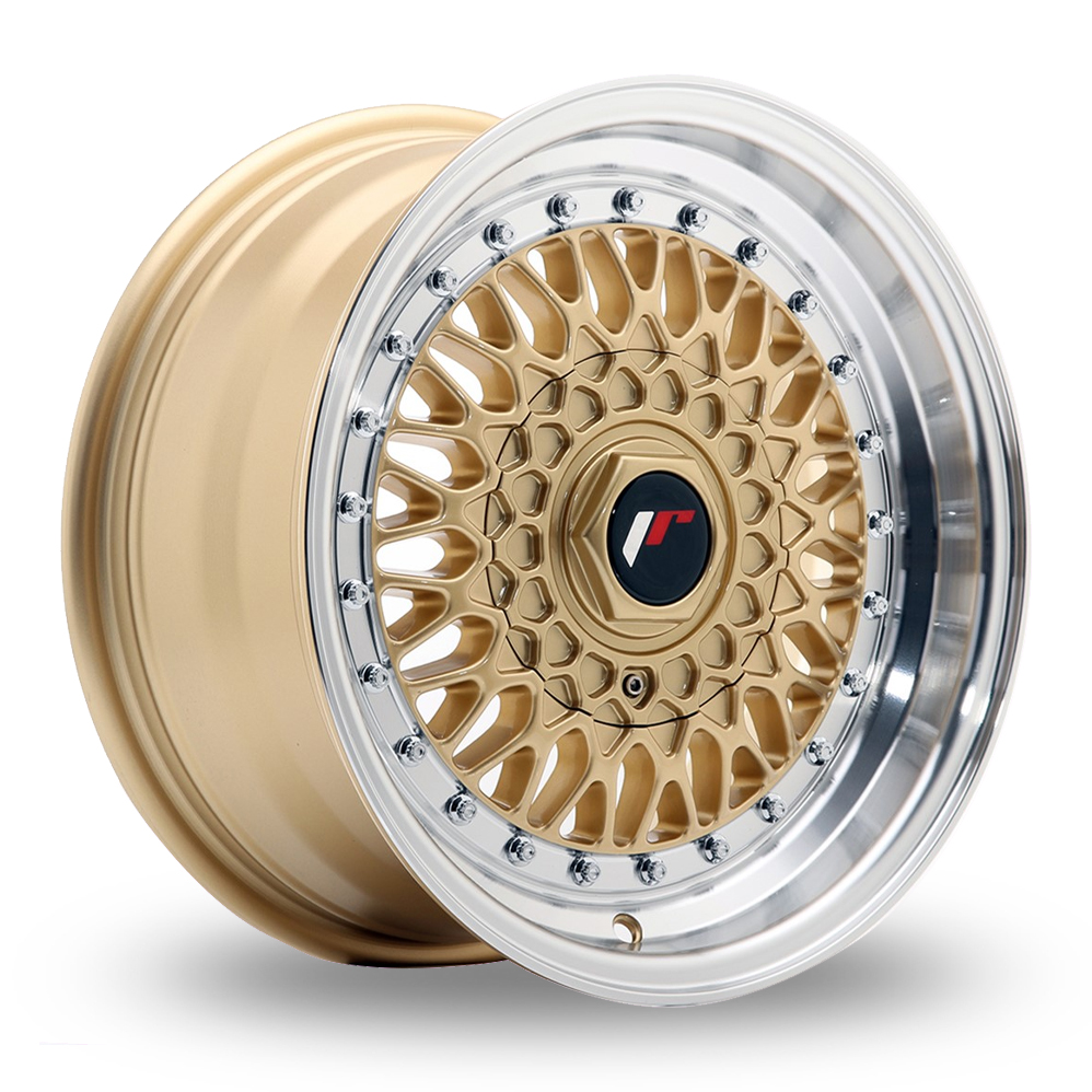 Japan Racing JR9 (7x15) (Custom Fitment) Gold Machined Lip Alloy Wheels