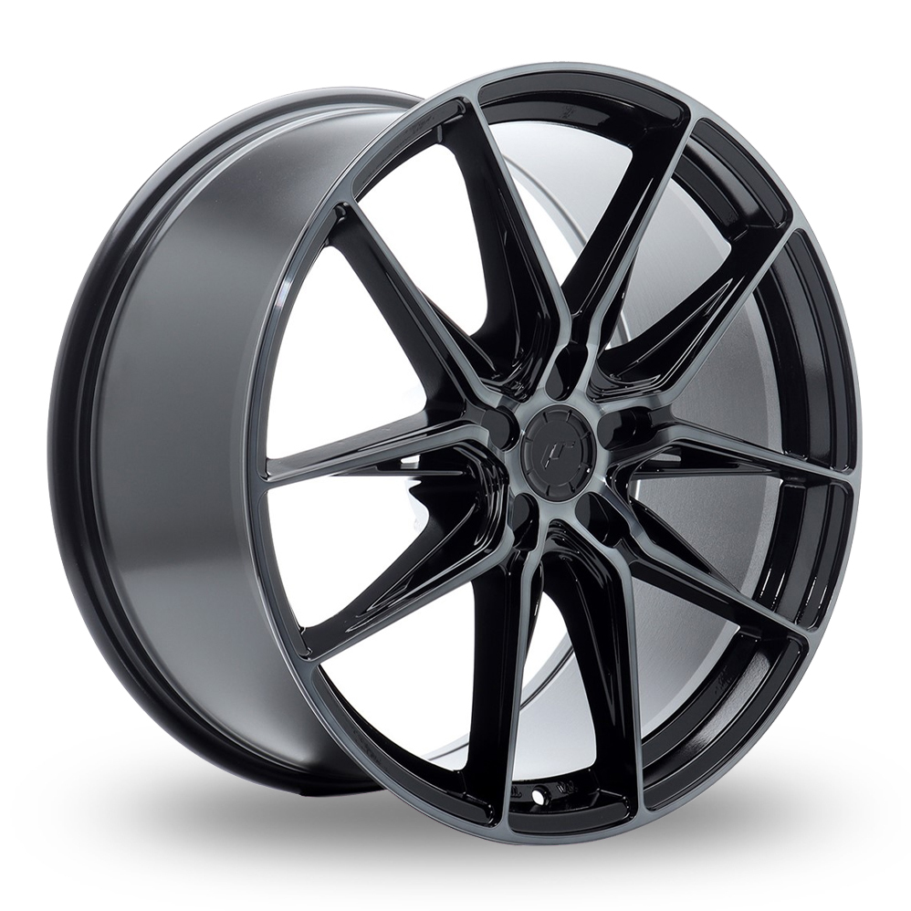 Japan Racing JR44 (8x20) (Custom Fitment) Black Machined Tinted Face Alloy Wheels