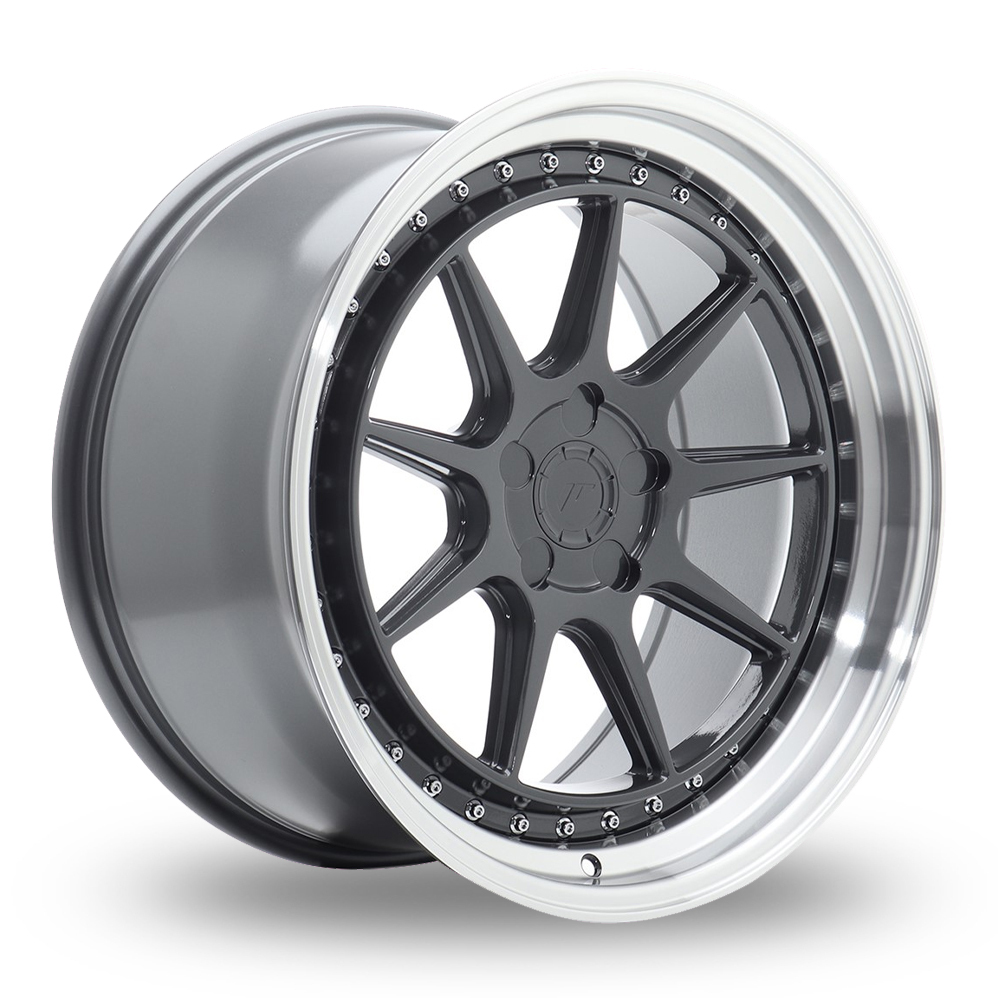 Japan Racing JR47 (9.5x19) (Custom Fitment) Hyper Grey Machined Lip Alloy Wheels