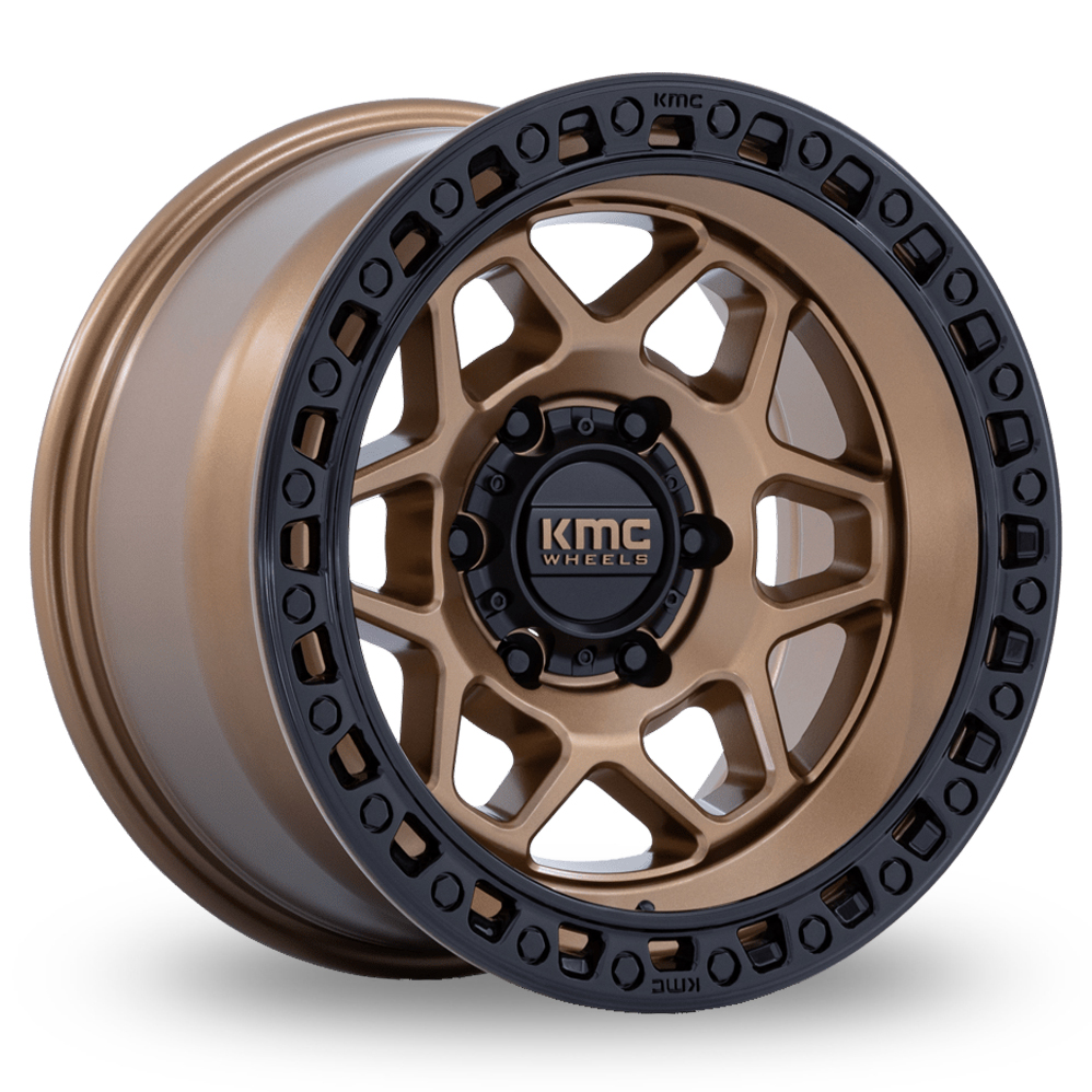 KMC KM553 Torx (USA Warehouse) Matte Bronze With Gloss Black Lip Alloy Wheels