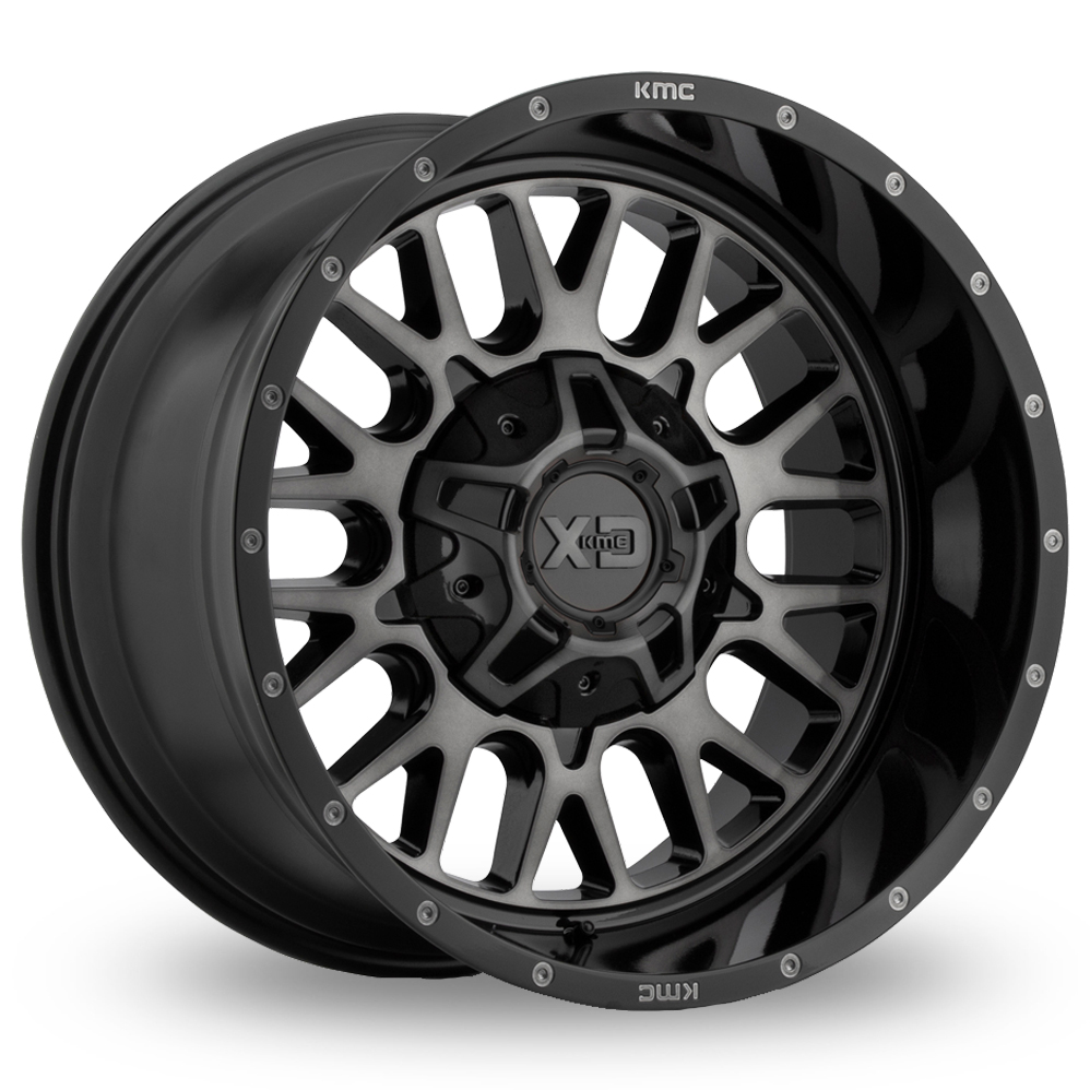 XD XD842 Snare (USA Warehouse) Gloss Black With Gray Tint Alloy Wheels