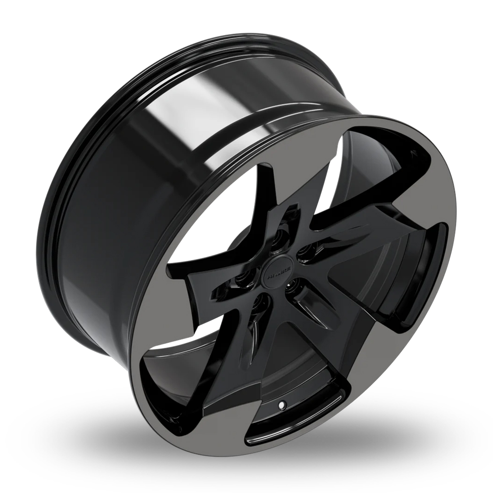 22" Hawke Five Tooth Black Shadow Alloy Wheels