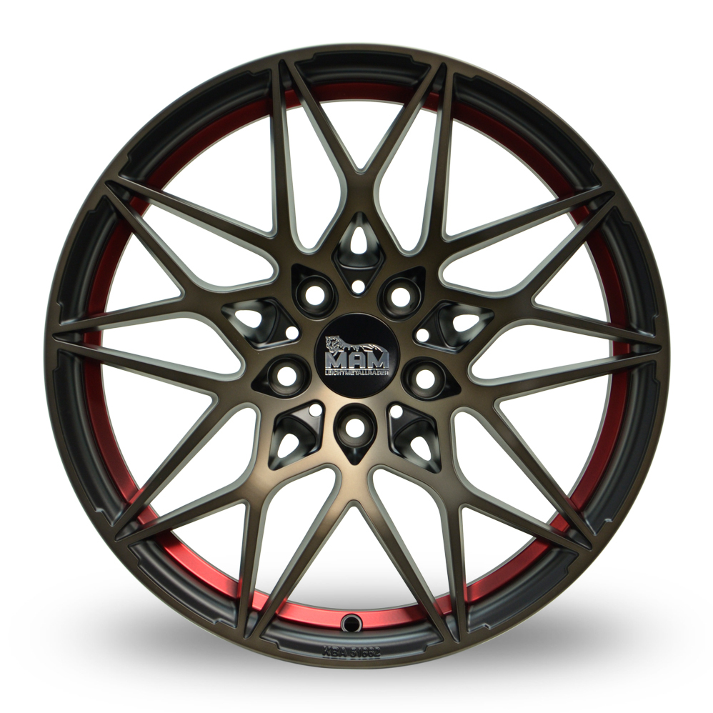 18" MAM B2 Bronze Red Inside Alloy Wheels
