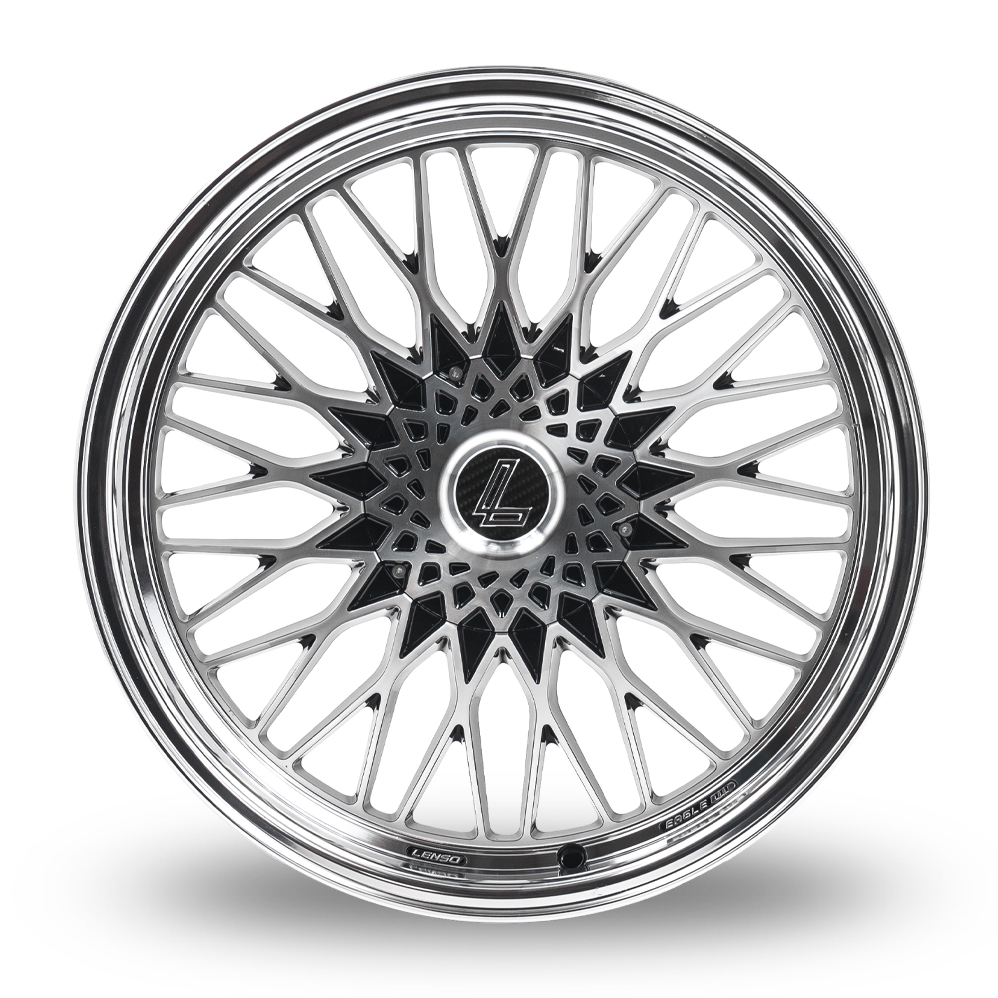 17" Lenso Eagle 3 Gloss Black Polished Alloy Wheels