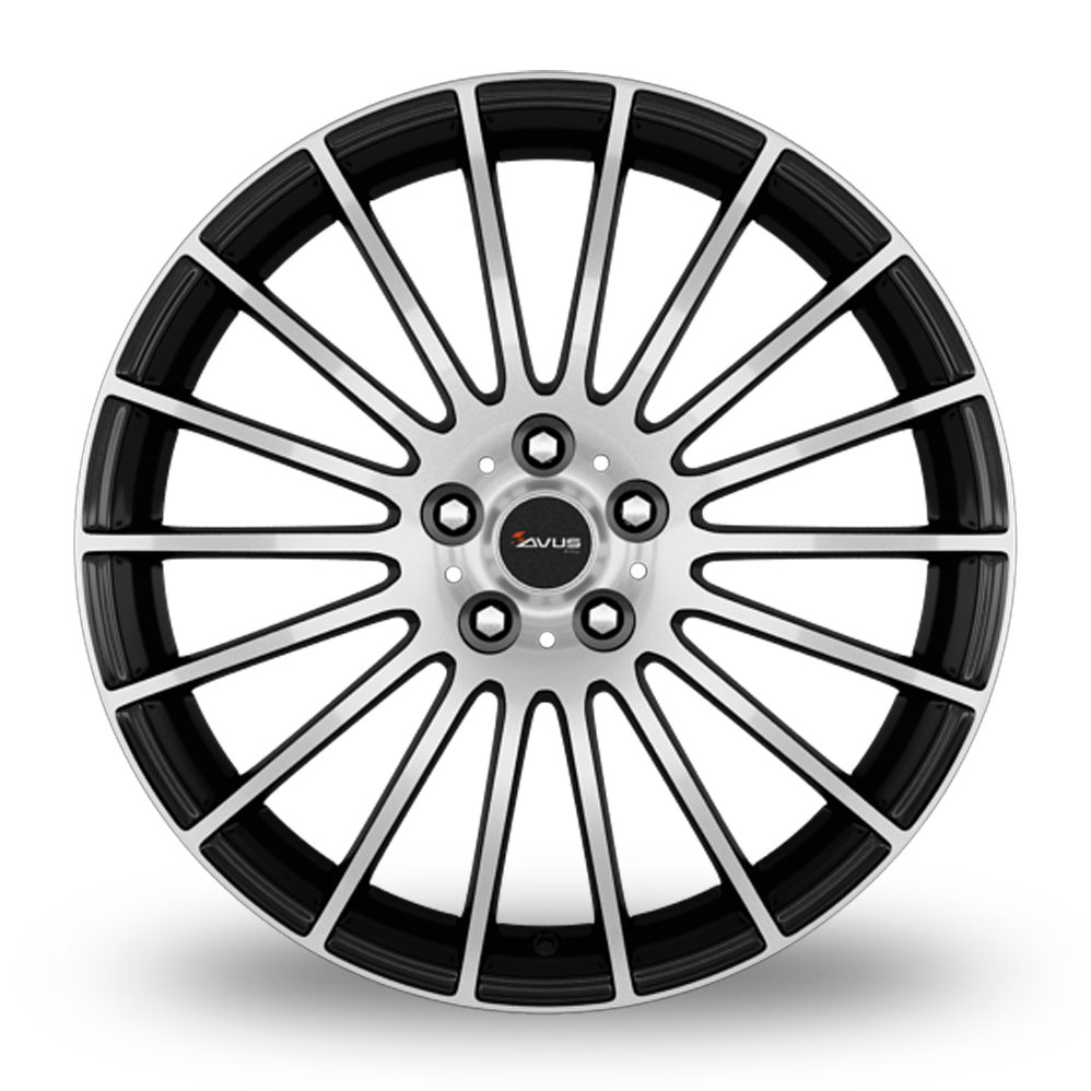 18" Avus Racing AC-M03 Black Polished Alloy Wheels