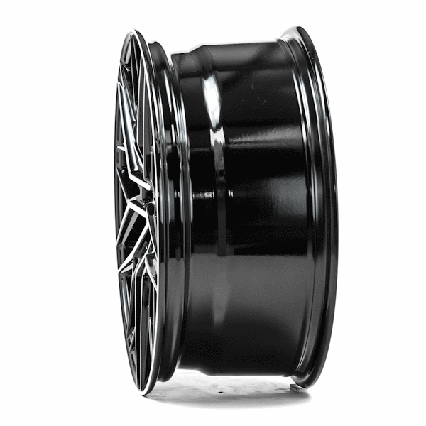 18" Lenso Ventus Gloss Black Polished Alloy Wheels