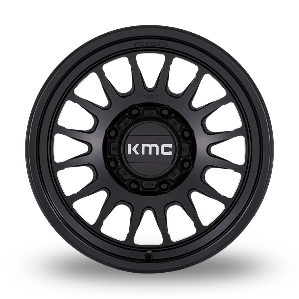18" KMC KM447 Impact Forged Monoblock Satin Black Alloy Wheels