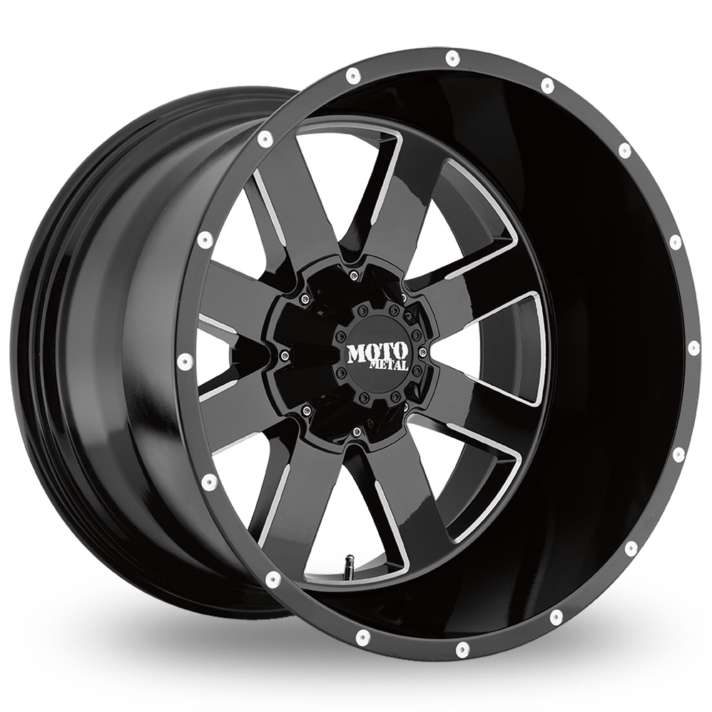 Moto Metal MO962 (USA Warehouse) Gloss Black Milled Alloy Wheels