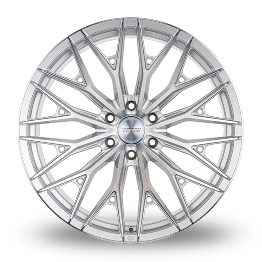 17" Vossen HFX-6 (9x17) (Super Deep Concave) Silver Polished Alloy Wheels