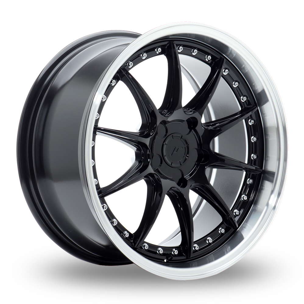 Japan Racing JR41 (8.5x18) (Custom Fitment) Gloss Black Machined Lip Alloy Wheels