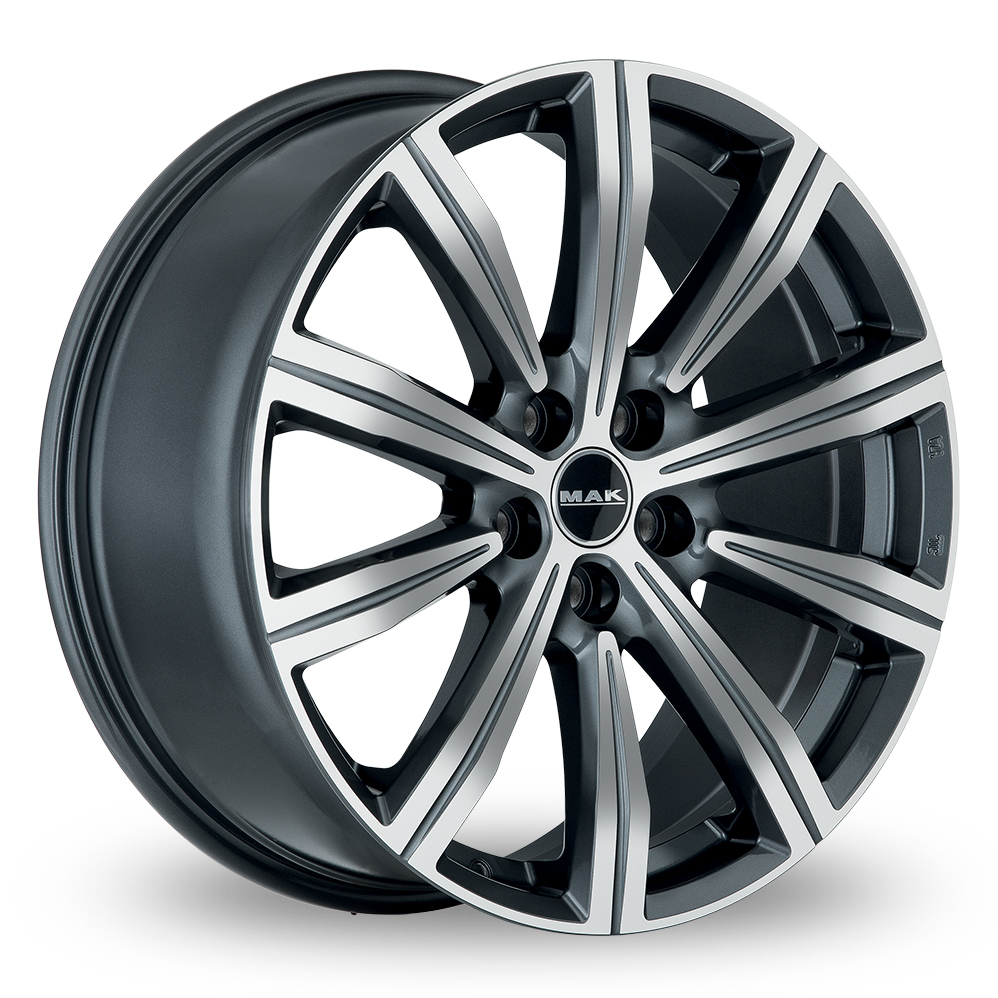 22" MAK Birmingham Gunmetal Mirror Alloy Wheels