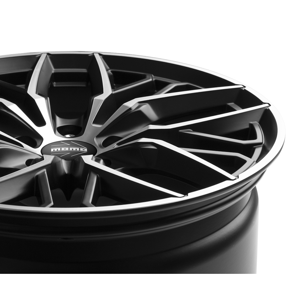 19" Momo Spider Black Polished Alloy Wheels