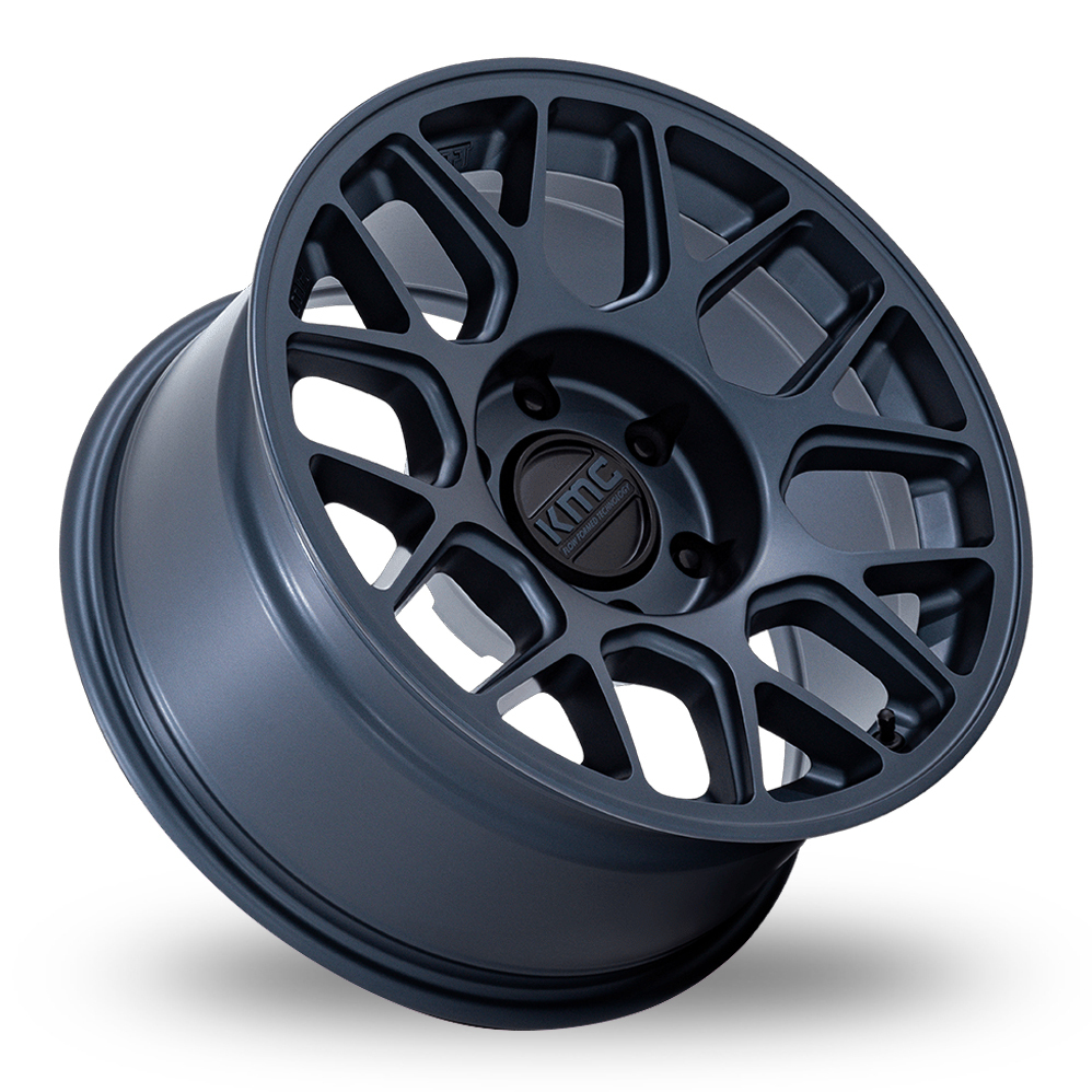 17" KMC KM730 Hatchet Metallic Blue Alloy Wheels