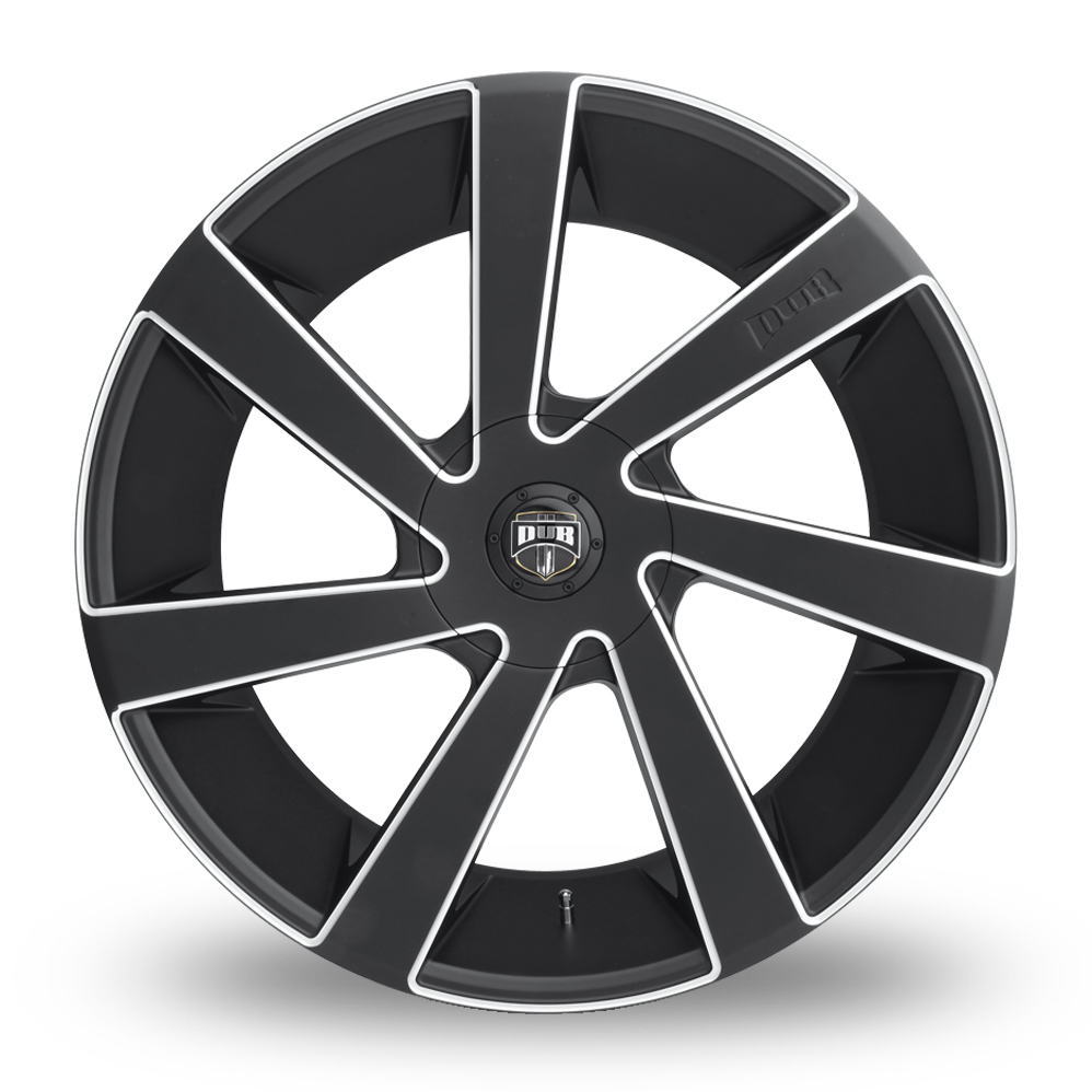 22" DUB S133 Directa Matt Black Milled Alloy Wheels