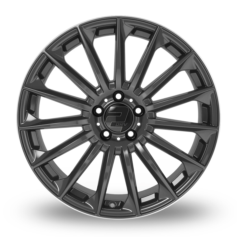 18" 2DRV WH39 Gunmetal Polished Lip Alloy Wheels