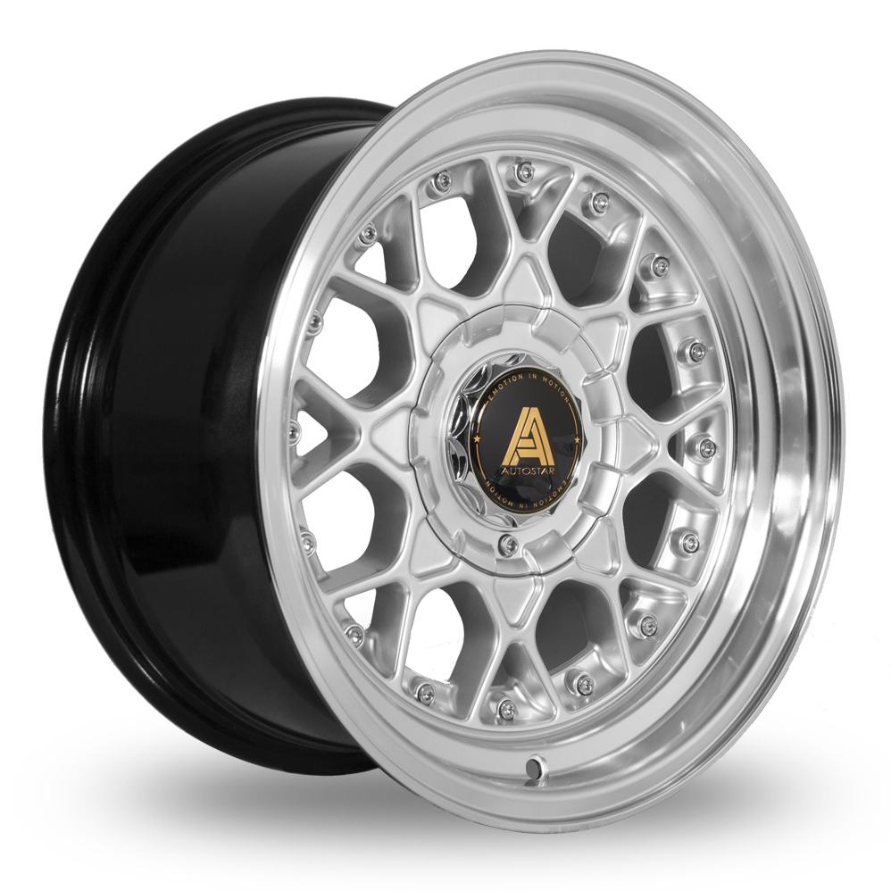 Autostar Sprint Silver Polished Lip Alloy Wheels
