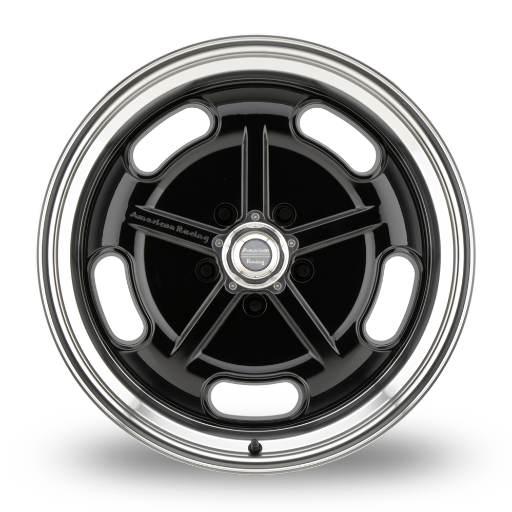 22" American Racing Vintage VN511 Salt Flat Gloss Black With Diamond Cut Lip Alloy Wheels