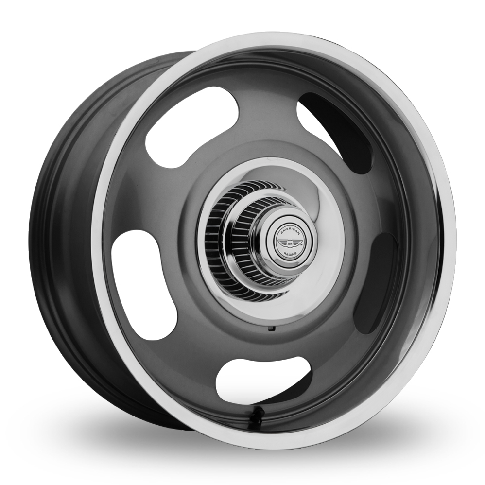 American Racing Vintage VN506 (USA Warehouse) Mag Gray Center With Polished Lip Alloy Wheels