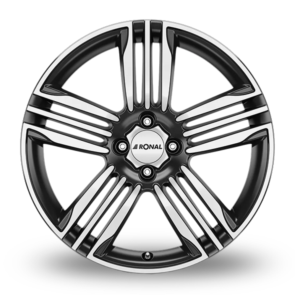 17" Ronal R57 Black Polished Alloy Wheels