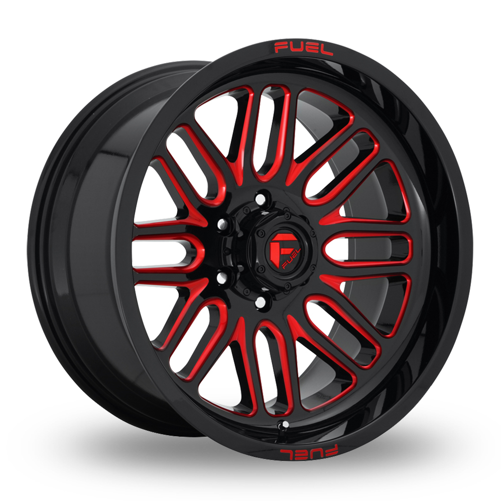 Fuel Off-Road D663 Ignite (USA Warehouse) Gloss Black Red Tinted Clear Alloy Wheels