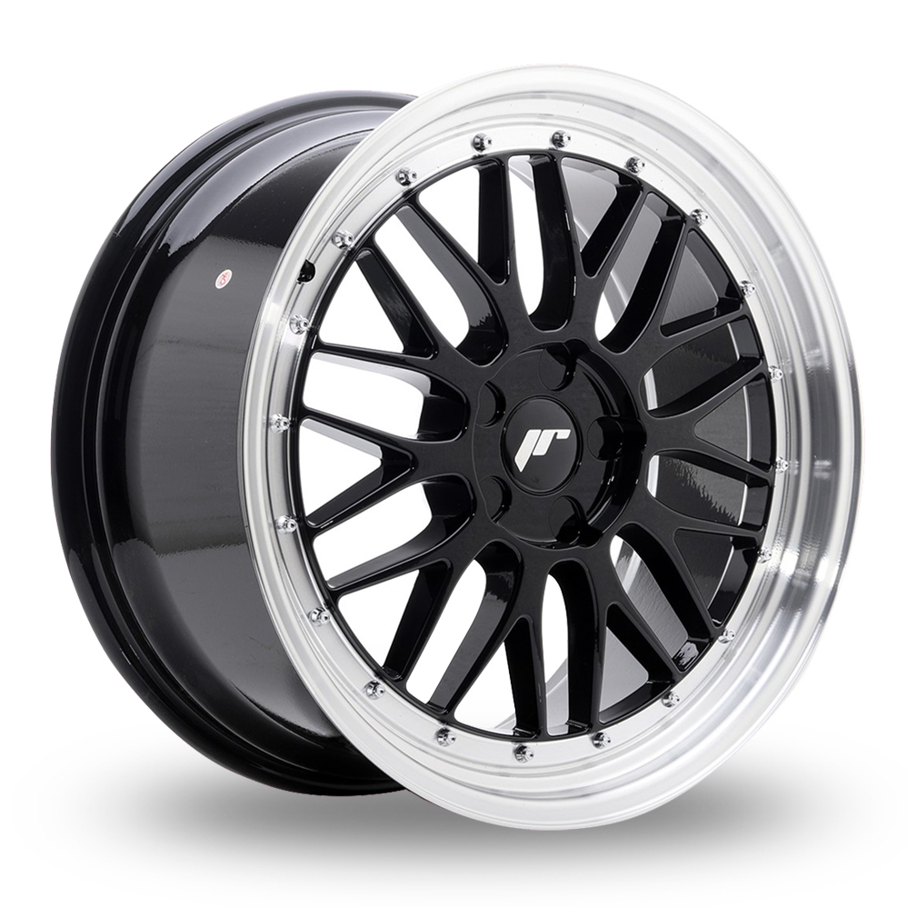 Japan Racing JR23 (8.5x19) (Custom Fitment) Gloss Black Machined Lip Alloy Wheels