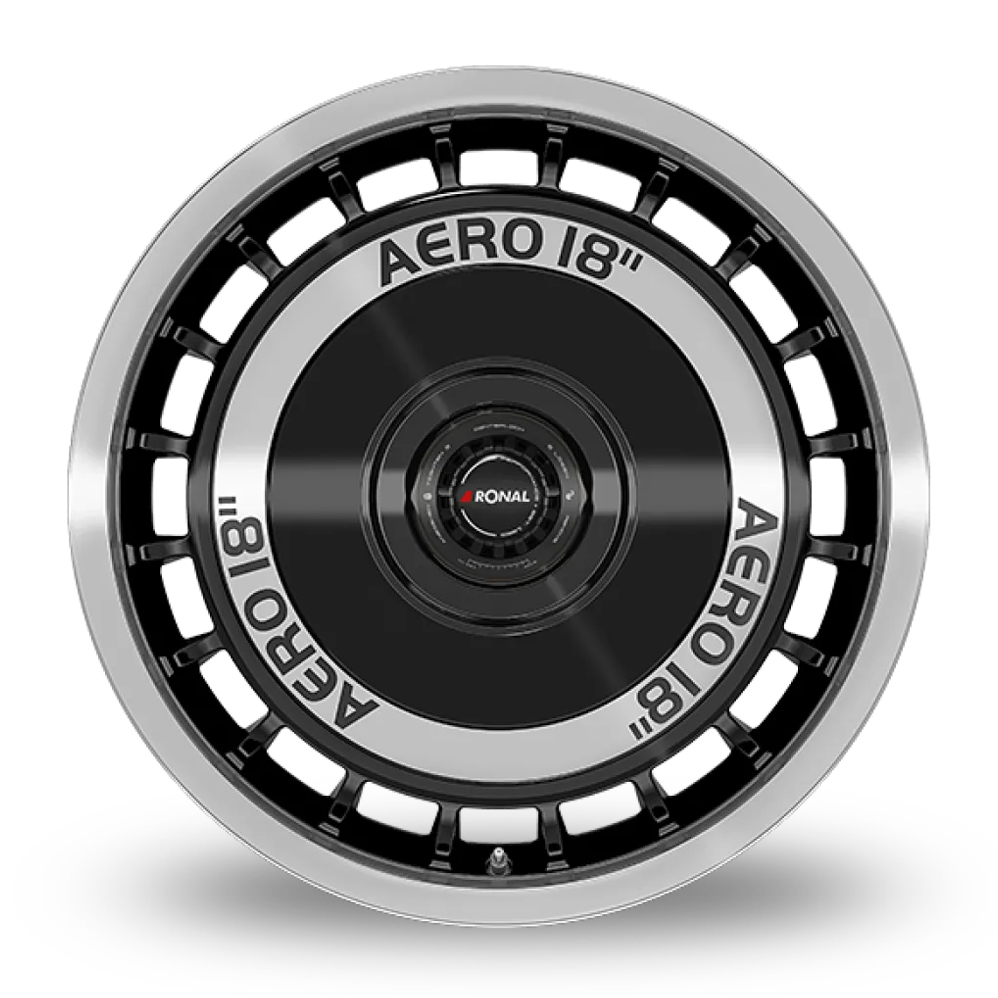 18" Ronal R50 REV-B Black Polished Alloy Wheels