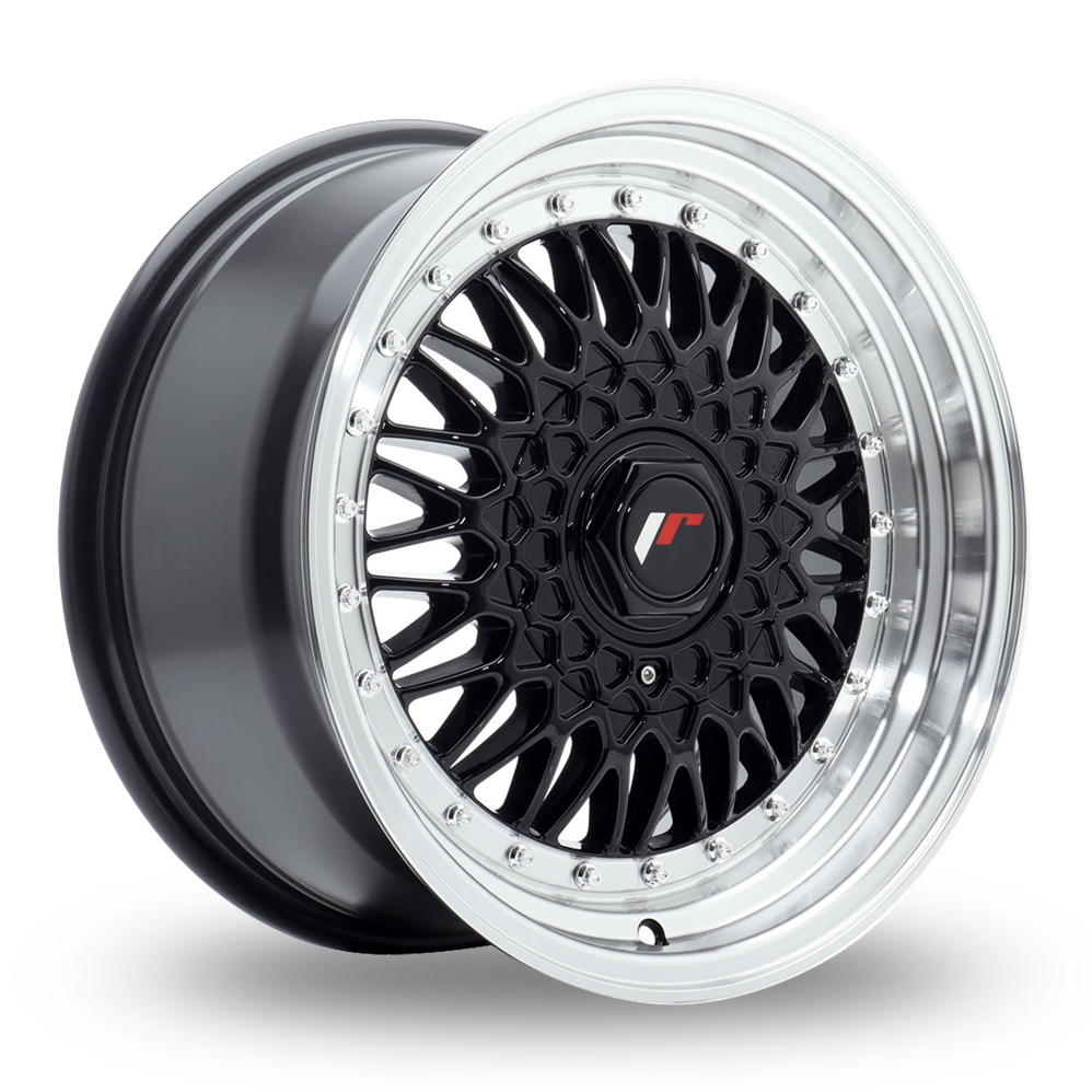 Japan Racing JR9 (8x16) (Custom Fitment) Gloss Black Machined Lip Alloy Wheels