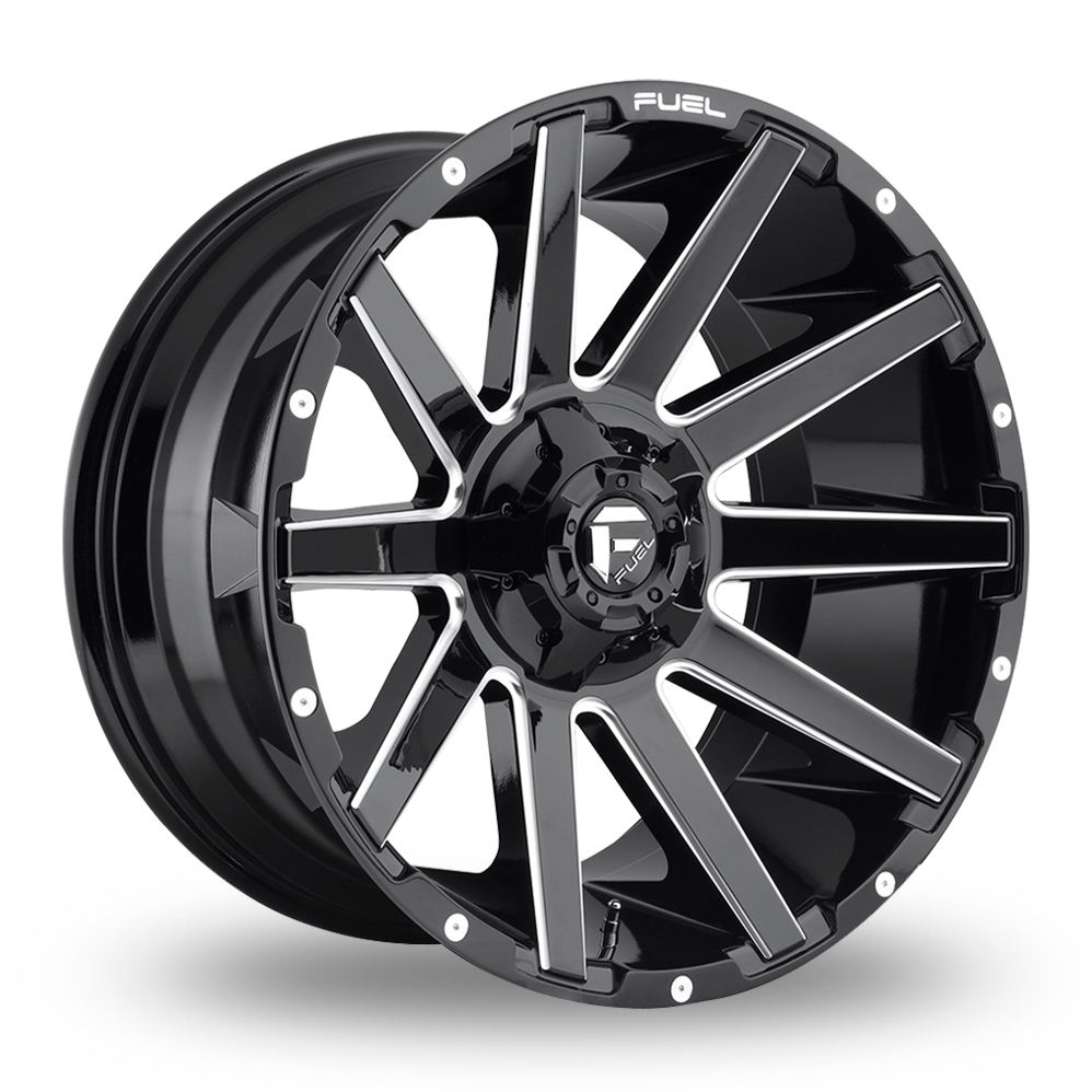 Fuel Off-Road D615 Contra (USA Warehouse) Gloss Black Milled Alloy Wheels