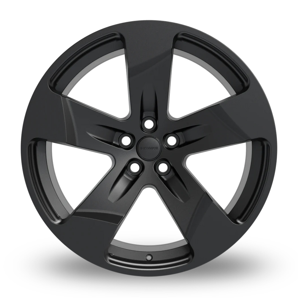 22" Hawke Five Tooth Matt Black Alloy Wheels