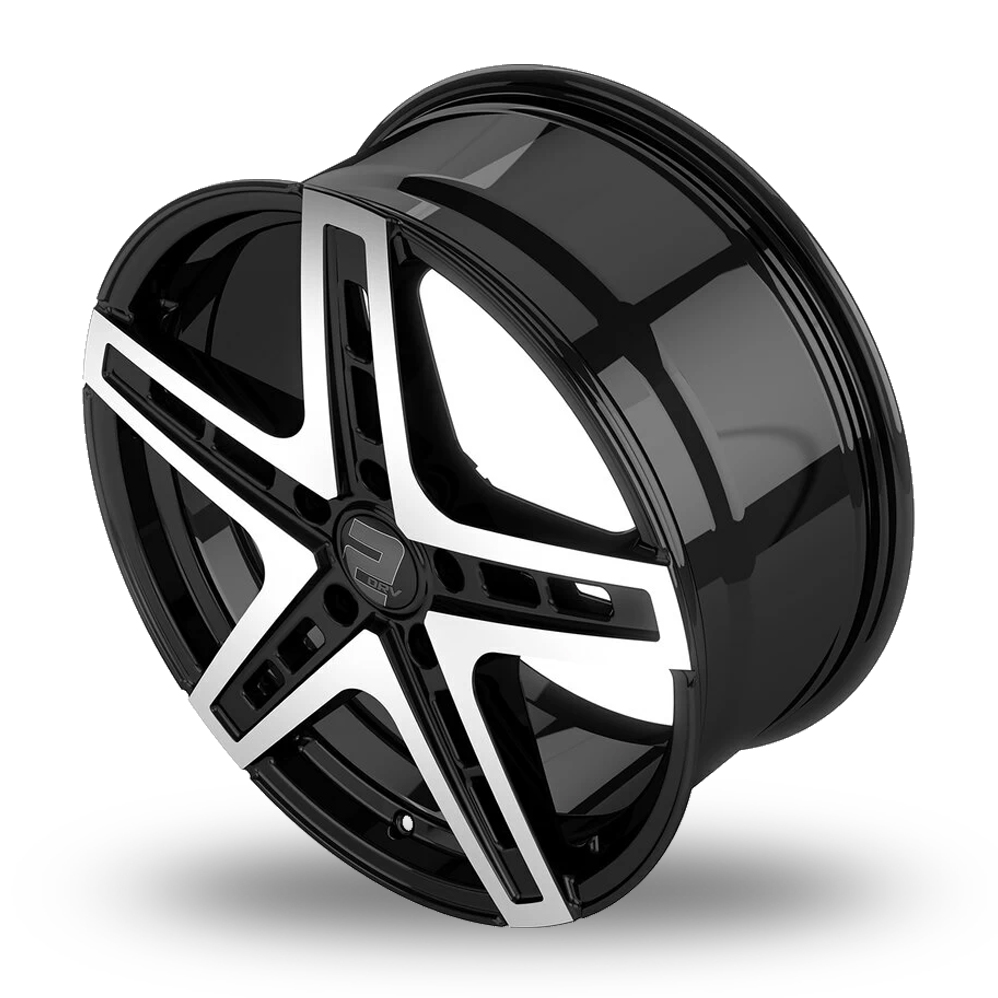 20" 2DRV WH38 Black Machined Alloy Wheels