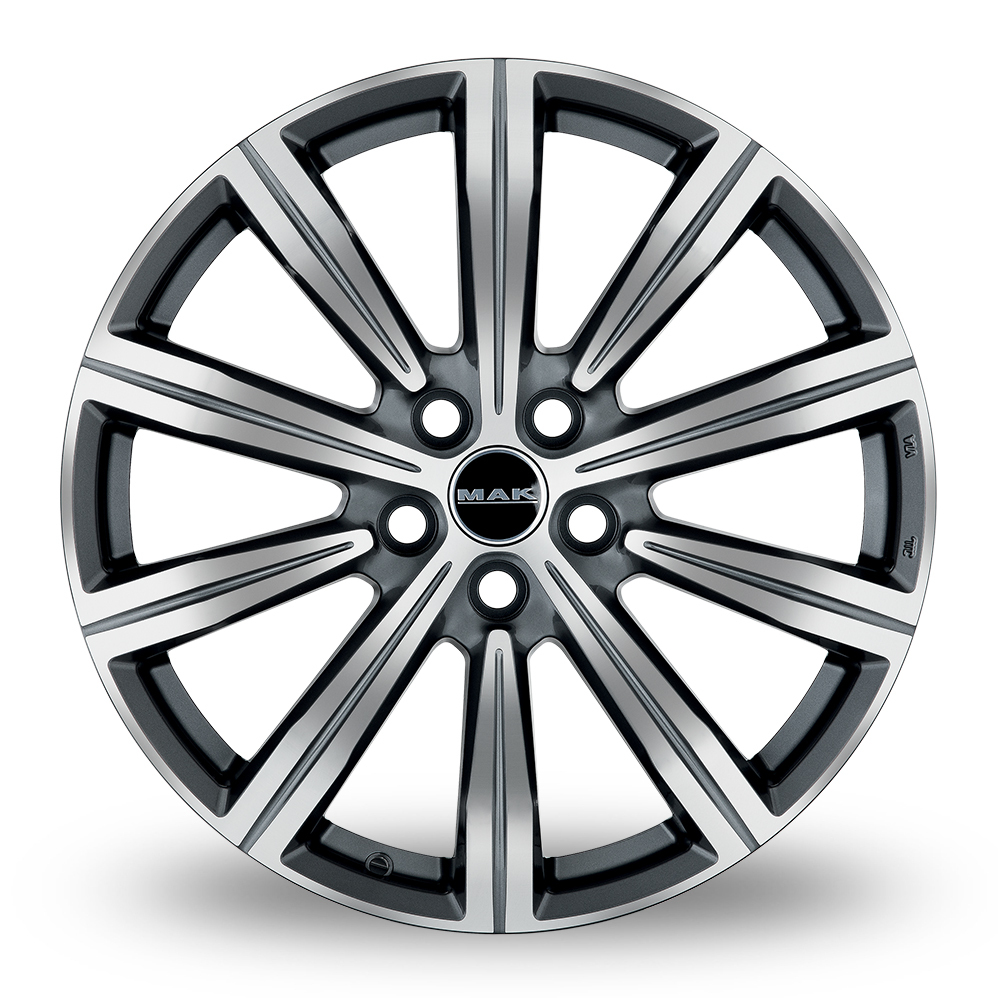 22" MAK Birmingham Gunmetal Mirror Alloy Wheels
