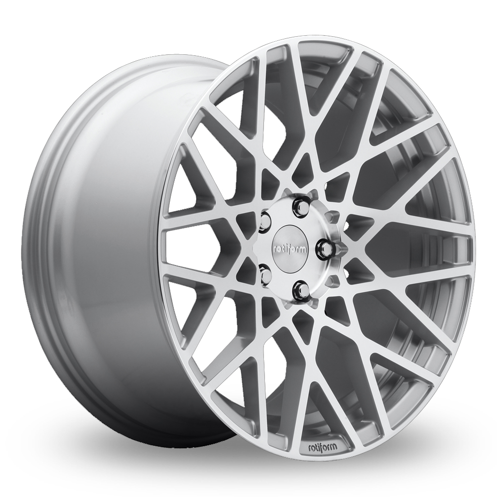 Rotiform R110 BLQ (USA Warehouse) Gloss Silver Machined Alloy Wheels