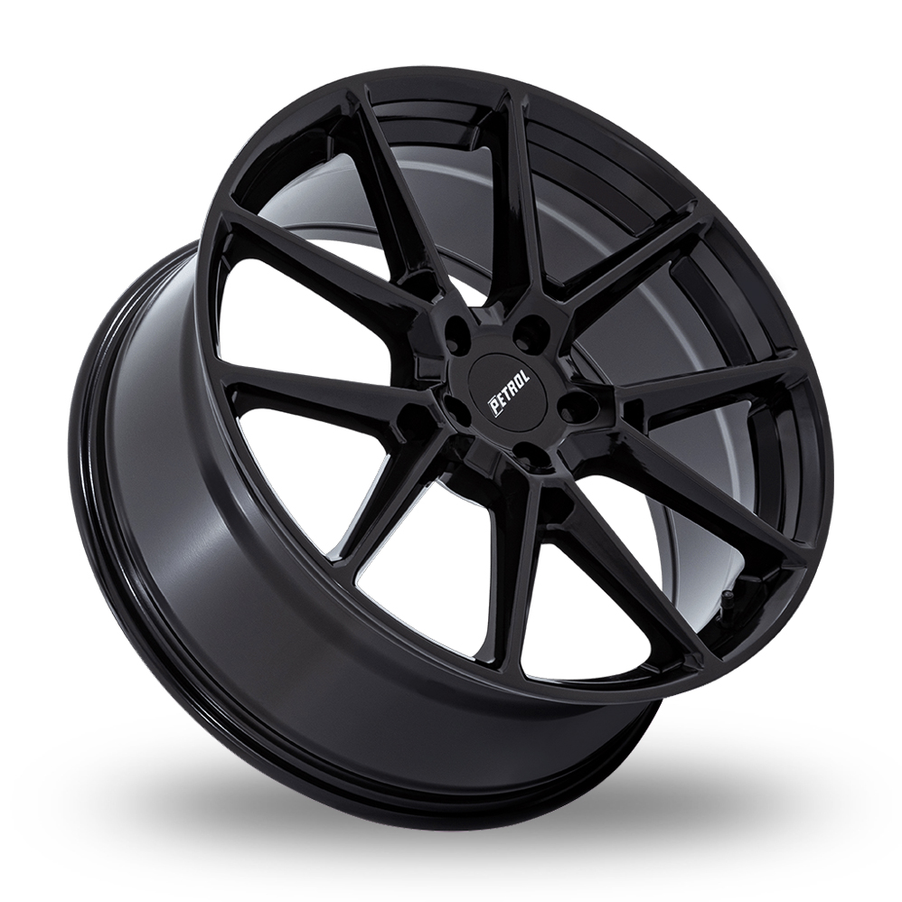 17" Petrol PE002 P1E Gloss Black Alloy Wheels