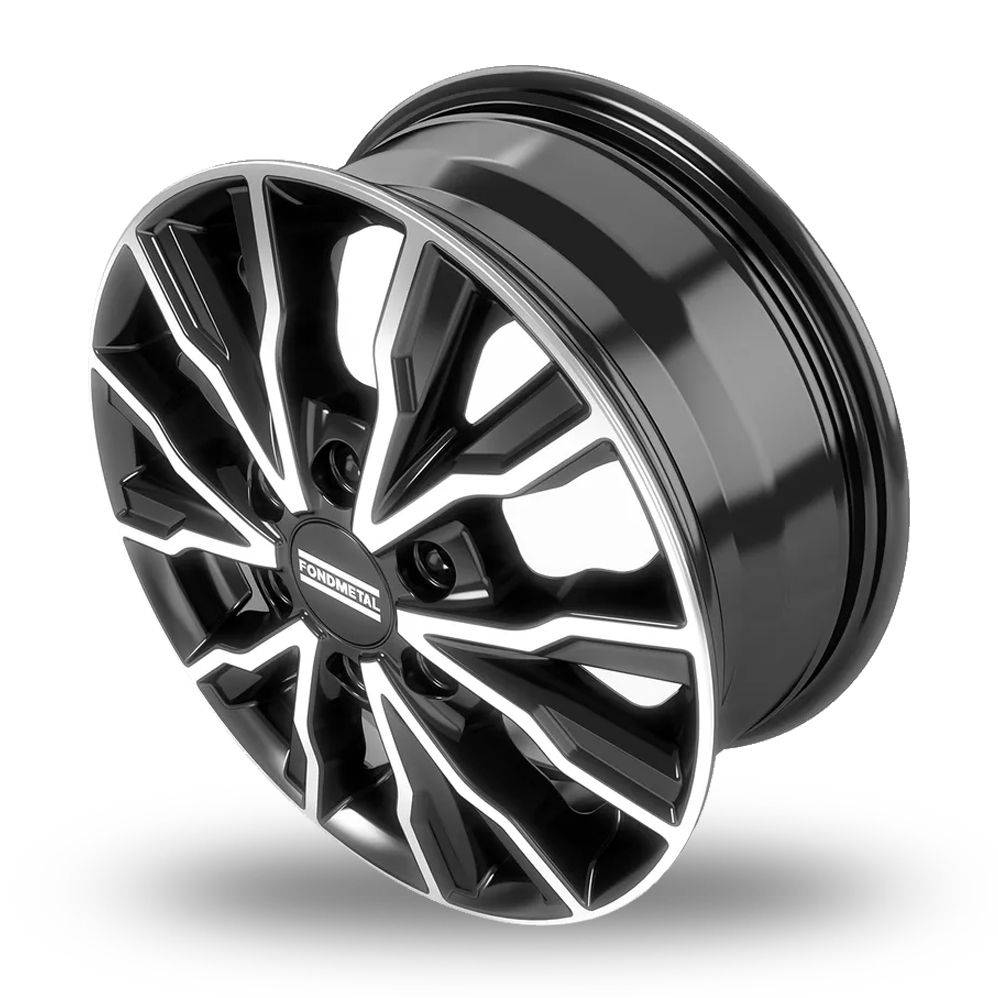 16" Fondmetal PRO2 Gloss Black Machined Alloy Wheels