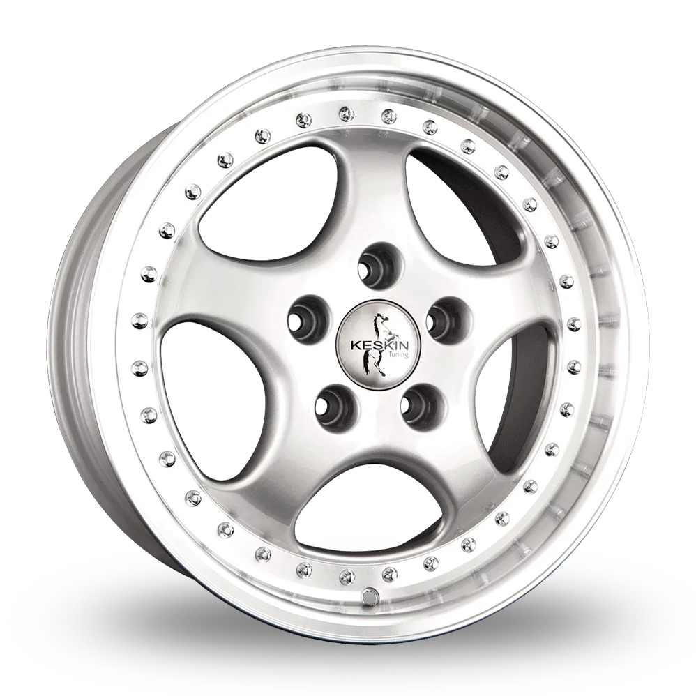 Keskin Tuning KT2 Silver Polished Lip Alloy Wheels