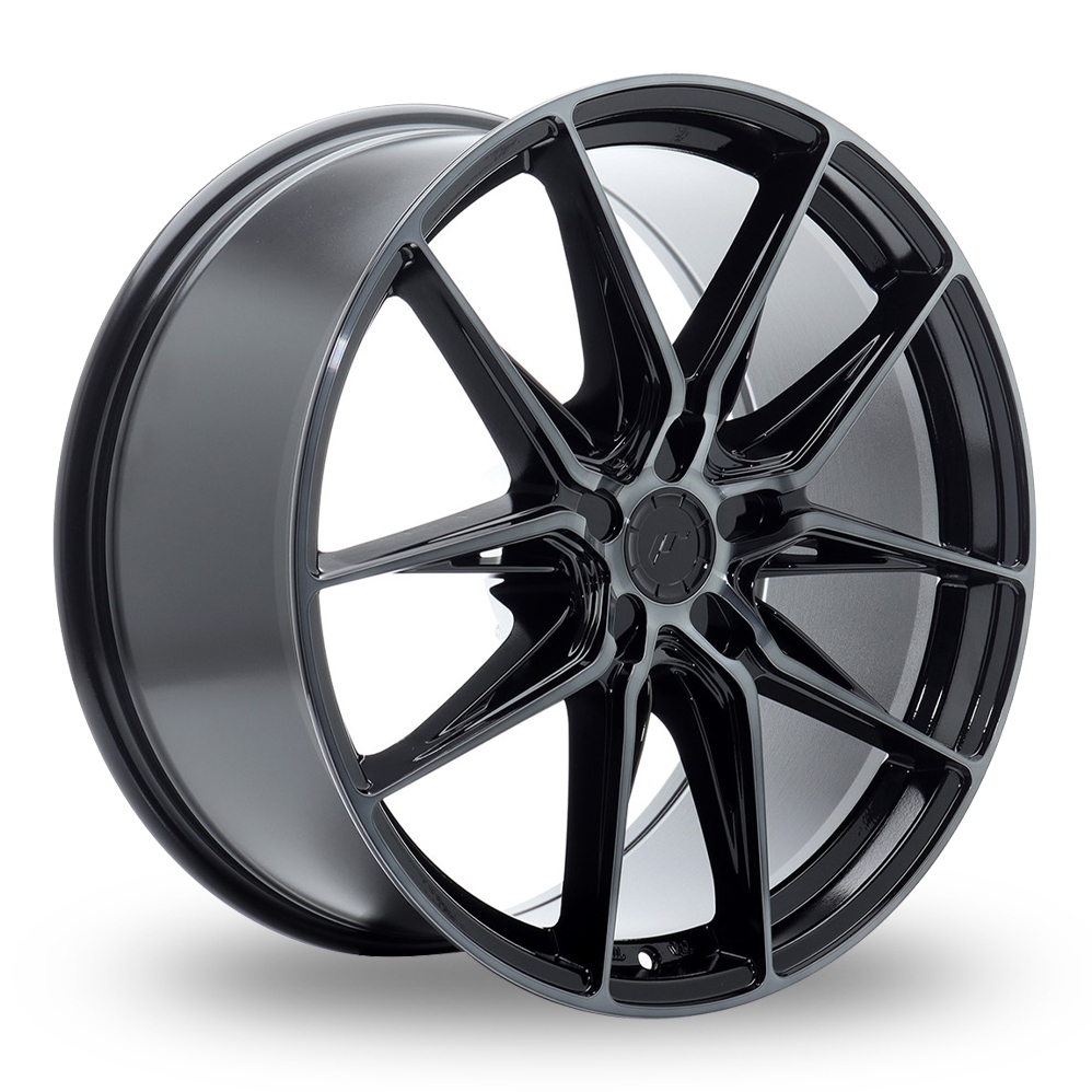 Japan Racing JR44 (8.5x20) (Custom Fitment) Black Machined Tinted Face Alloy Wheels