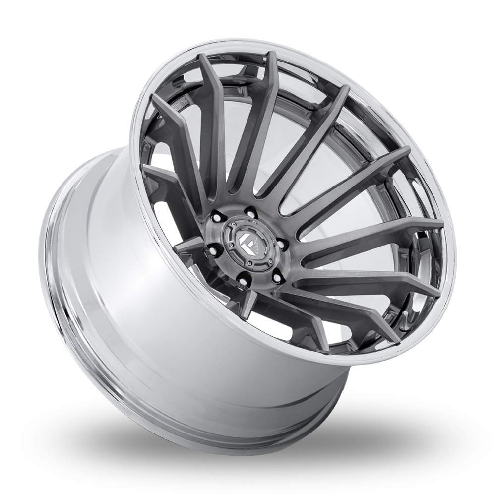 22" Fuel Off-Road FC403 Burn Platinum With Chrome Lip Alloy Wheels