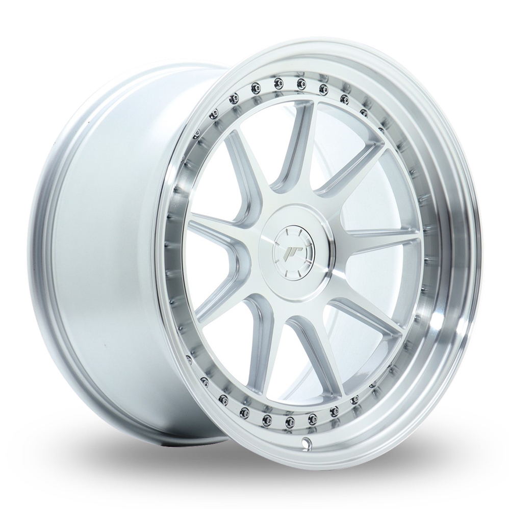 Japan Racing JR47 (10x19) (Custom Fitment) Silver Machined Face Alloy Wheels