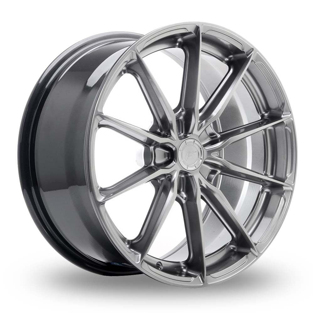 Japan Racing JR37 (8x18) (Custom Fitment) Hyper Black Alloy Wheels