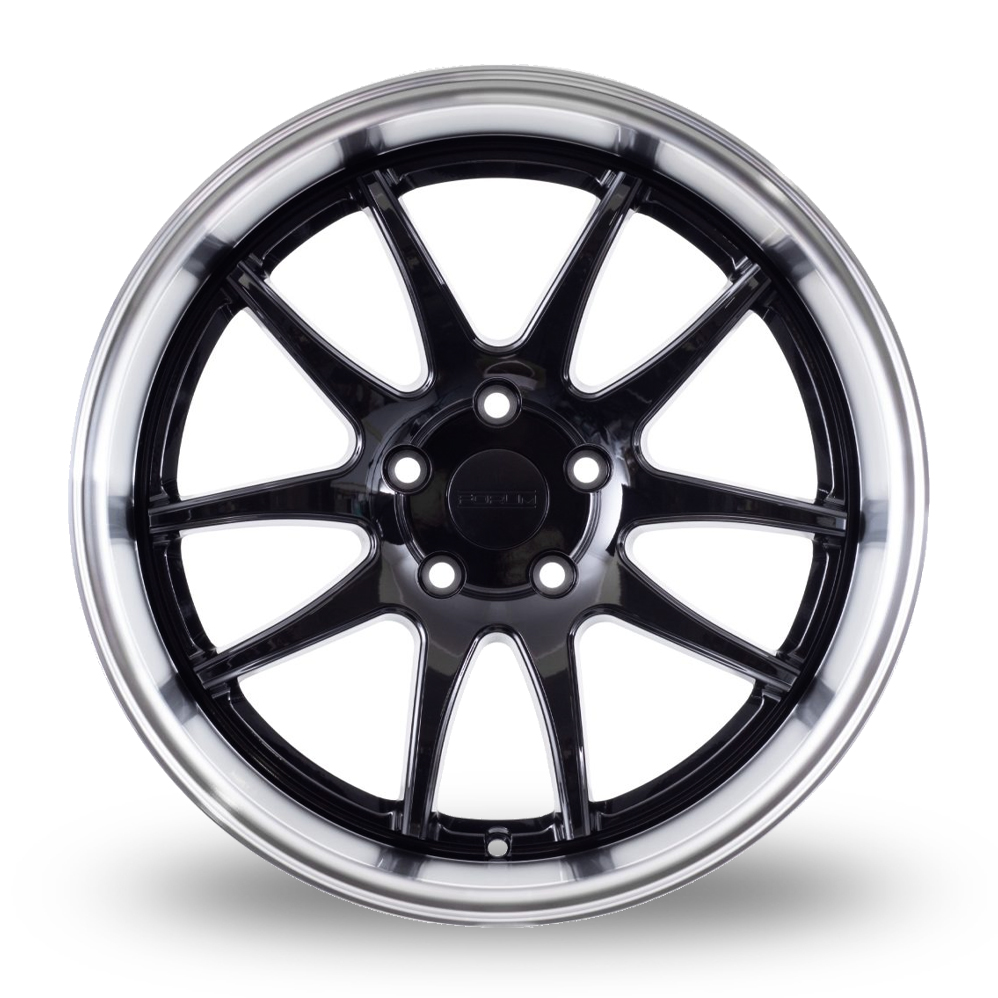18" Forum Zeus Black Polished Alloy Wheels