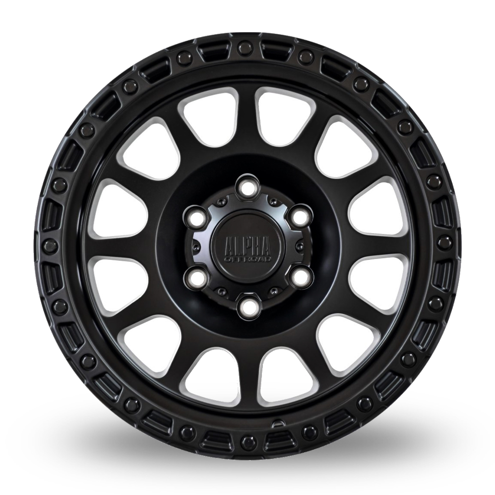 17" Alpha Off-Road Brawler Satin Black Alloy Wheels