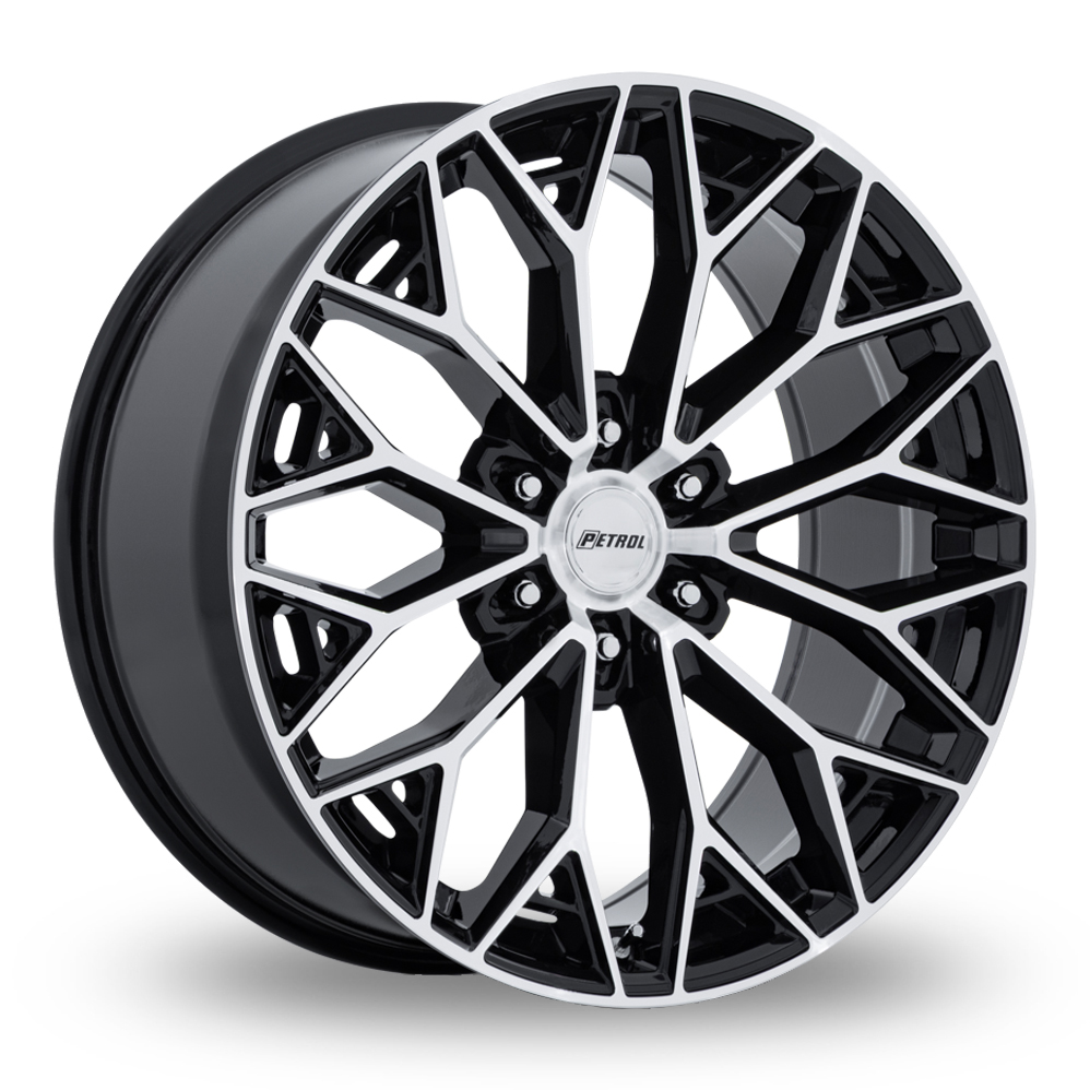 Petrol PE006 P5E (USA Warehouse) Gloss Black With Machined Face Alloy Wheels