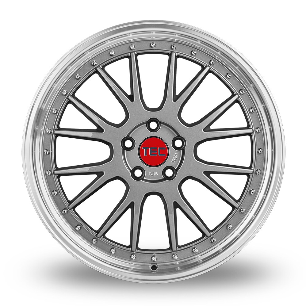 20" TEC Speedwheels GT-EVO Titan Polished Lip Alloy Wheels