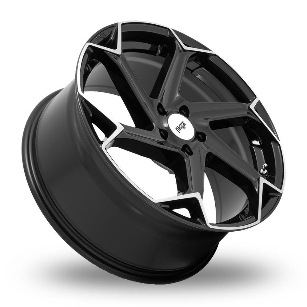 20" Niche M255 Flash Gloss Black Brushed Alloy Wheels