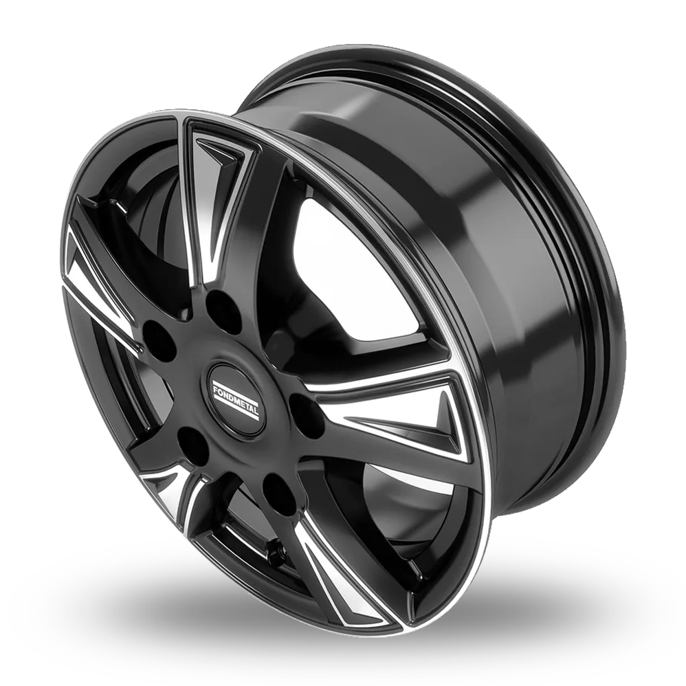 16" Fondmetal PRO1 Gloss Black Machined Alloy Wheels