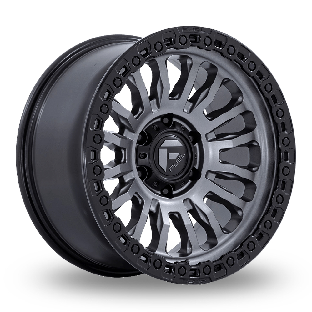 Fuel Off-Road FC857 Rincon (USA Warehouse) Matt Gunmetal With Matt Black Lip Alloy Wheels