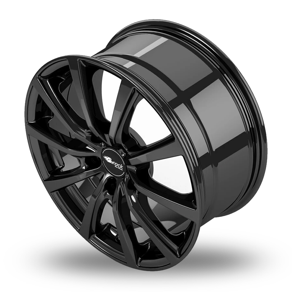 18" Brock B32 Gloss Black Alloy Wheels